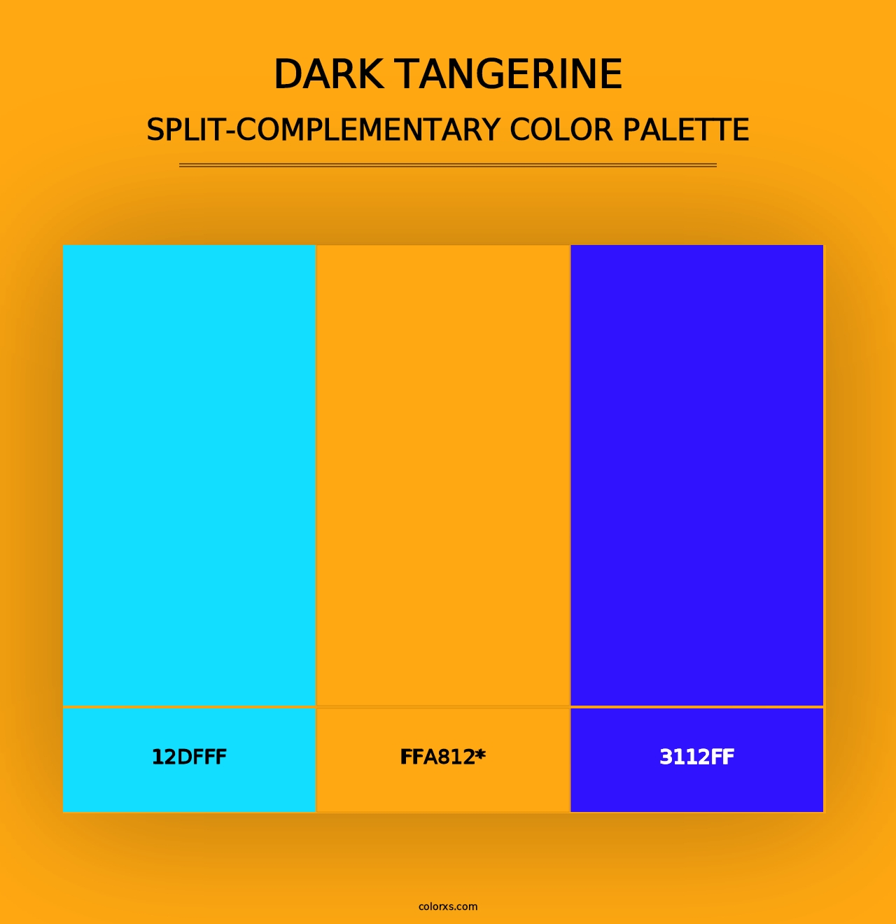 Dark Tangerine - Split-Complementary Color Palette