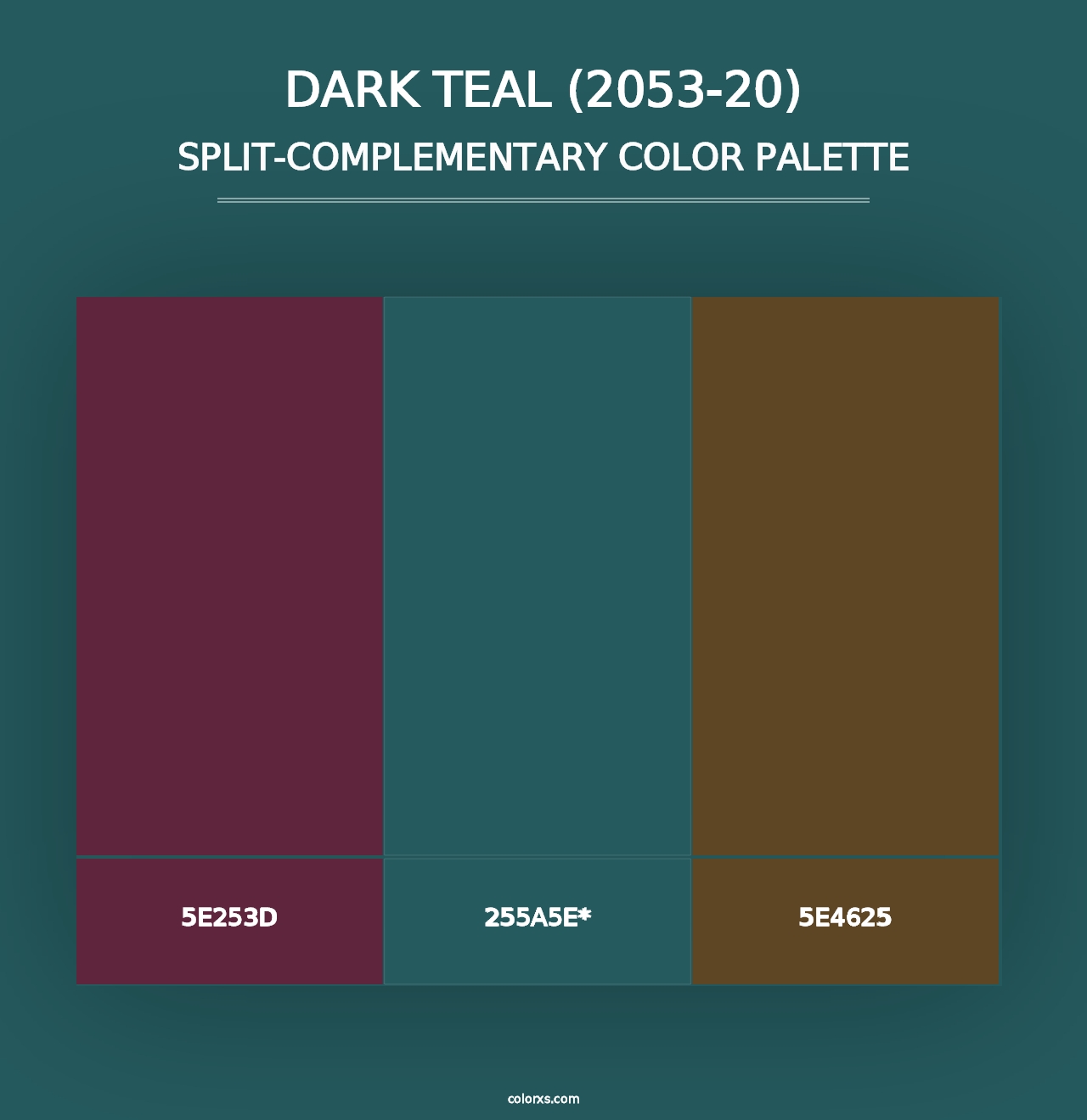 Dark Teal (2053-20) - Split-Complementary Color Palette