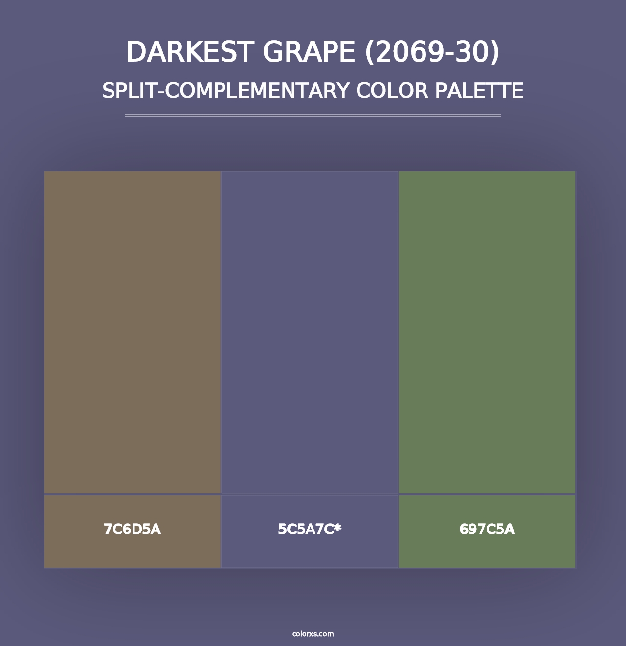 Darkest Grape (2069-30) - Split-Complementary Color Palette