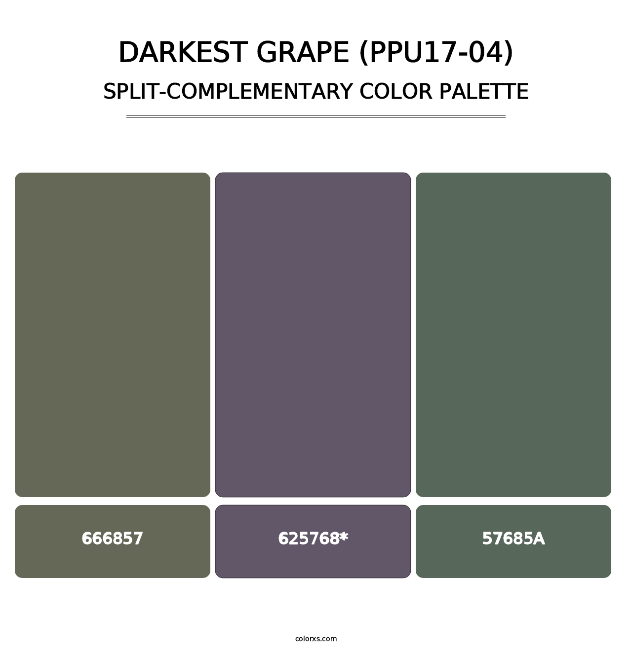 Darkest Grape (PPU17-04) - Split-Complementary Color Palette