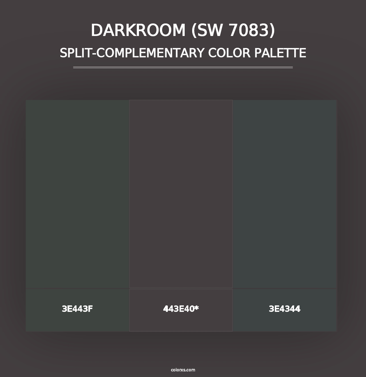 Darkroom (SW 7083) - Split-Complementary Color Palette