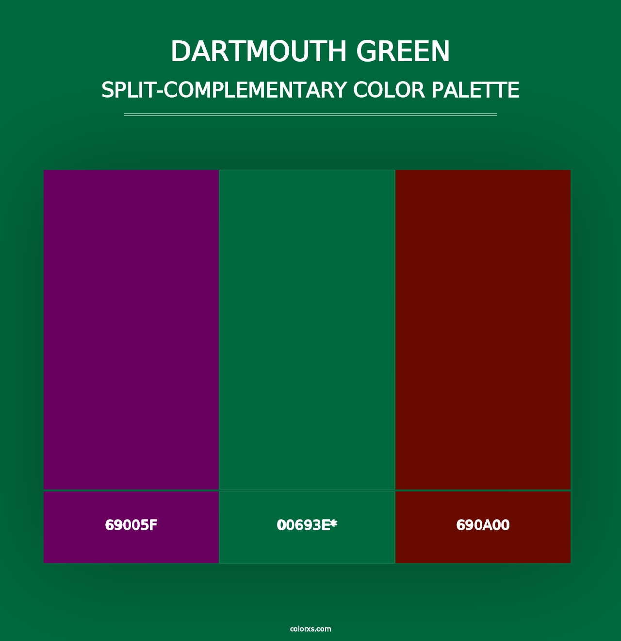 Dartmouth Green - Split-Complementary Color Palette