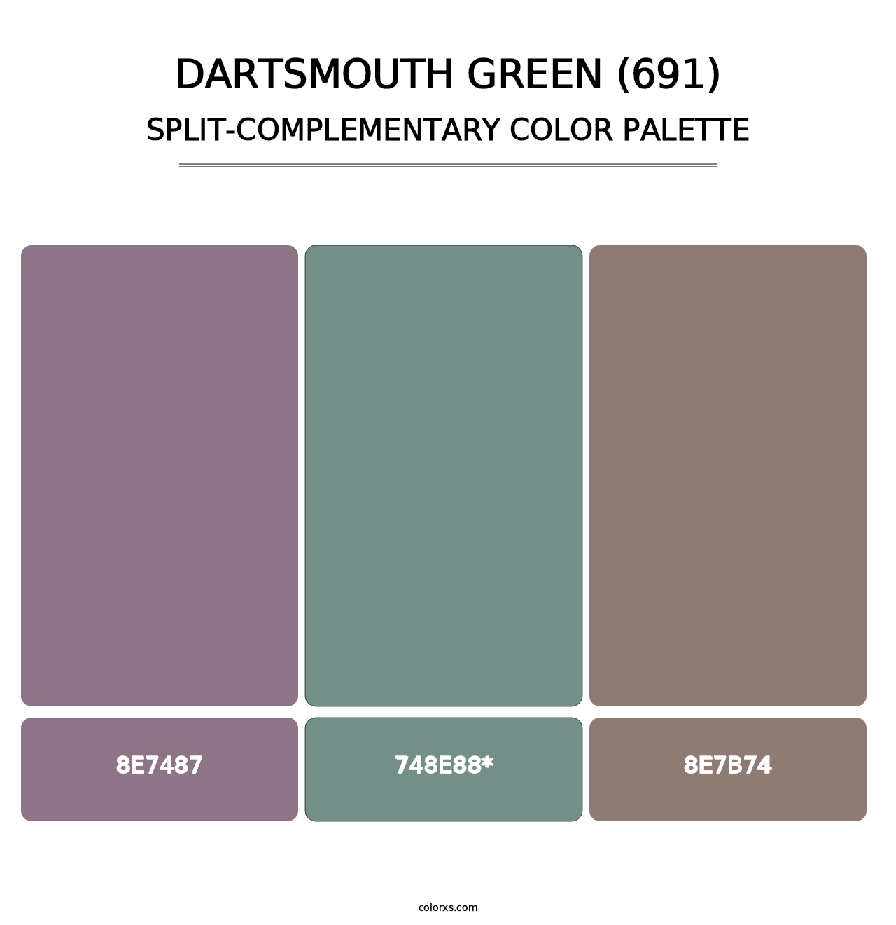 Dartsmouth Green (691) - Split-Complementary Color Palette