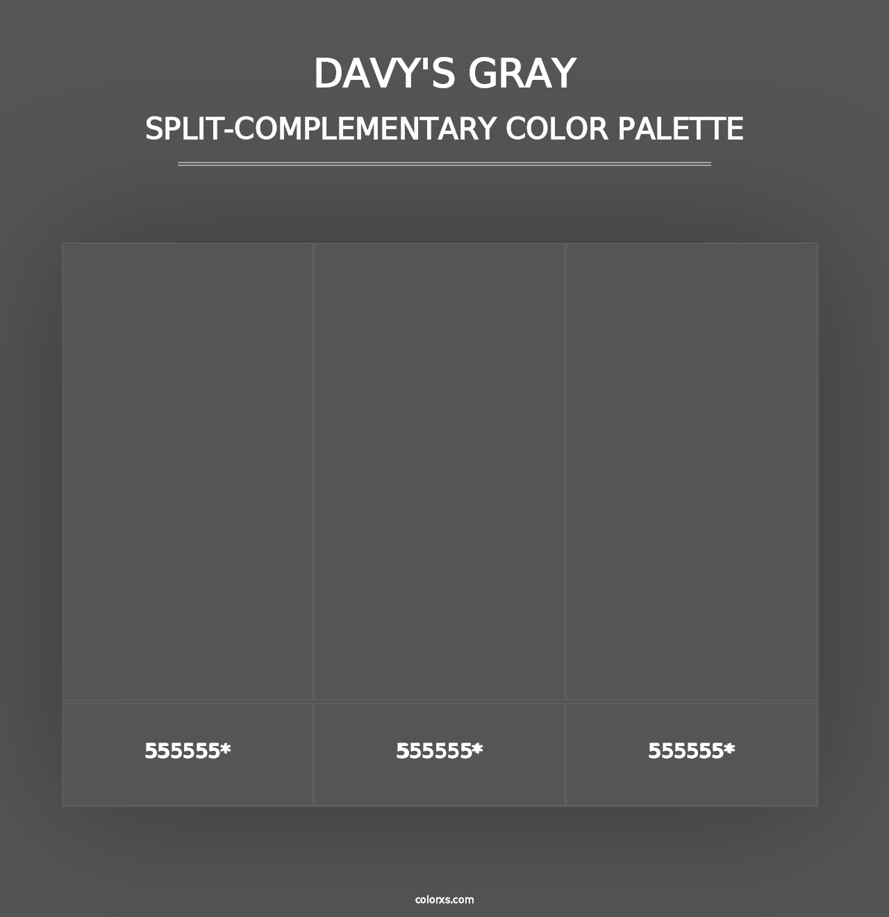 Davy's gray - Split-Complementary Color Palette