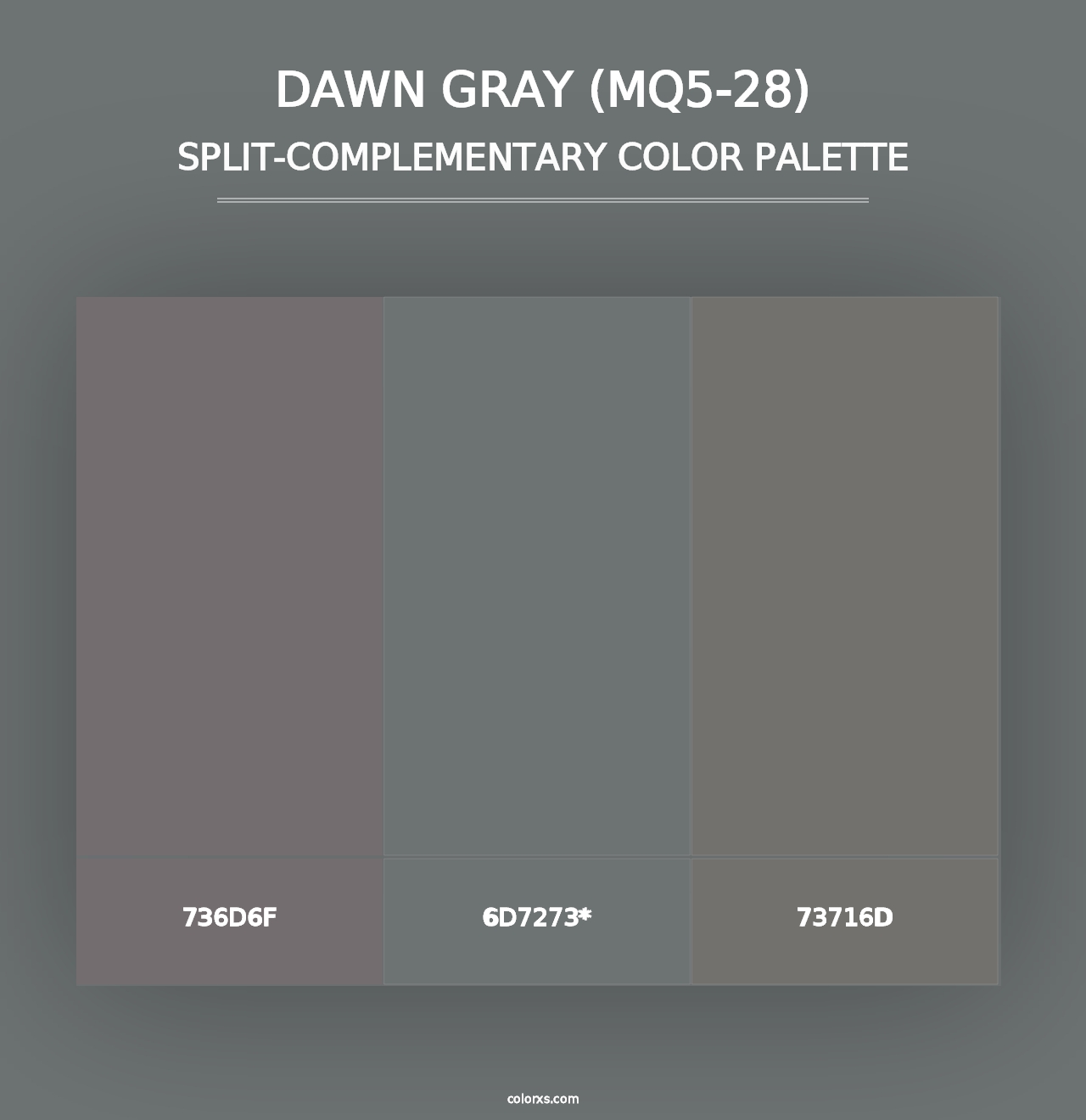 Dawn Gray (MQ5-28) - Split-Complementary Color Palette