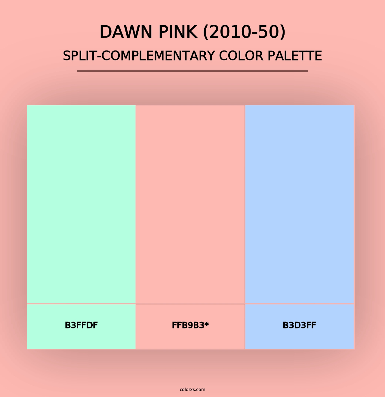 Dawn Pink (2010-50) - Split-Complementary Color Palette