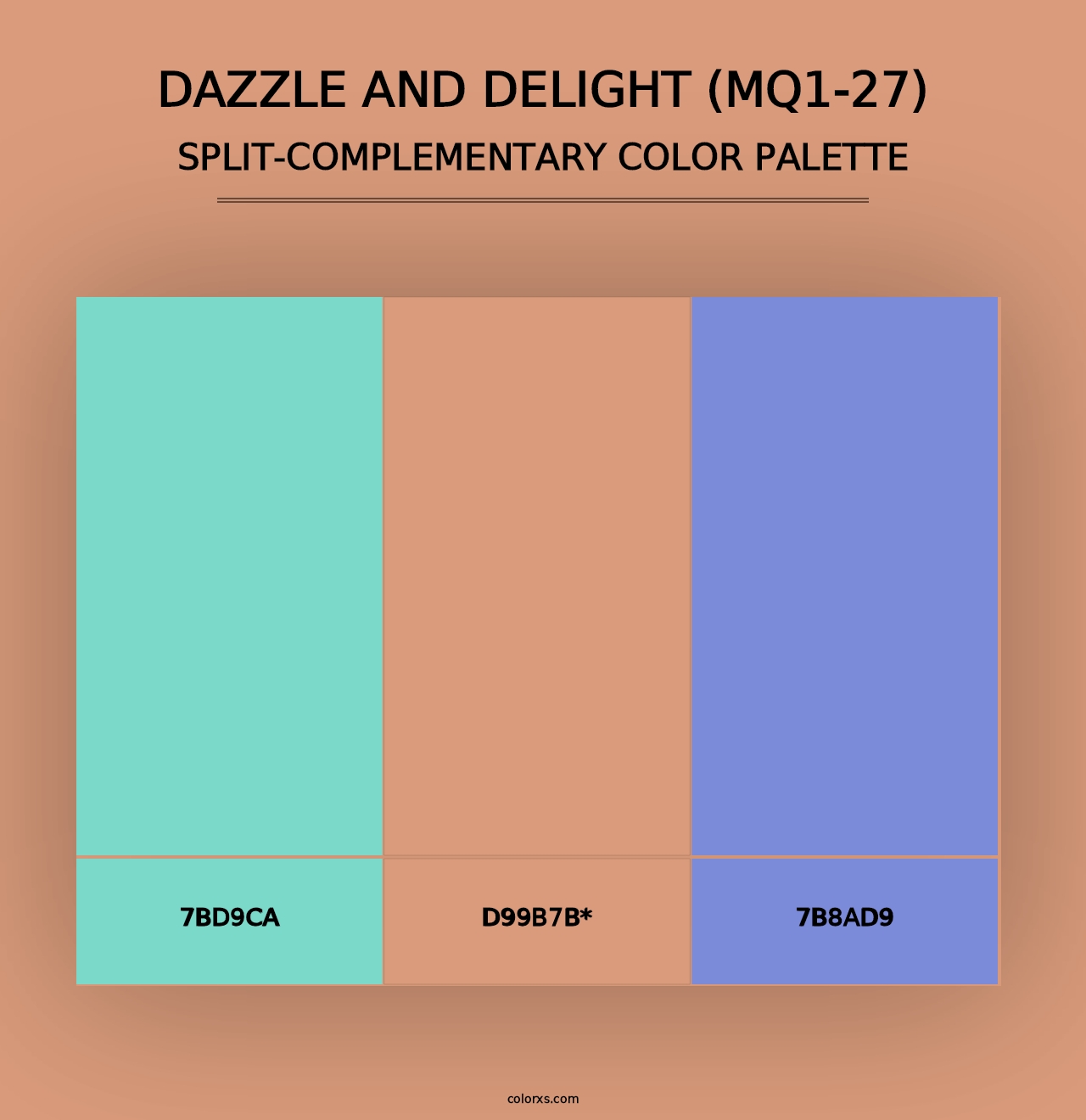 Dazzle And Delight (MQ1-27) - Split-Complementary Color Palette