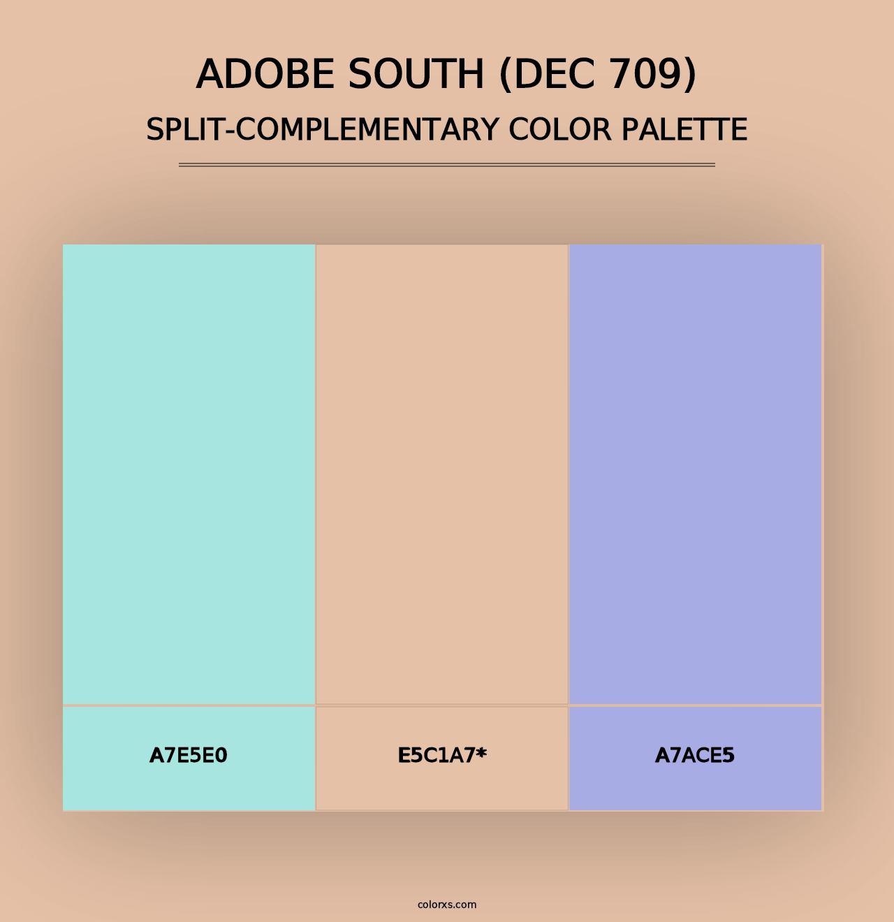 Adobe South (DEC 709) - Split-Complementary Color Palette