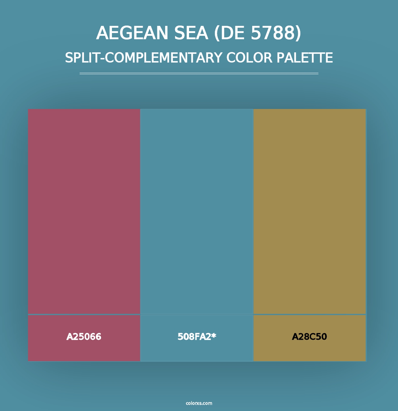 Aegean Sea (DE 5788) - Split-Complementary Color Palette