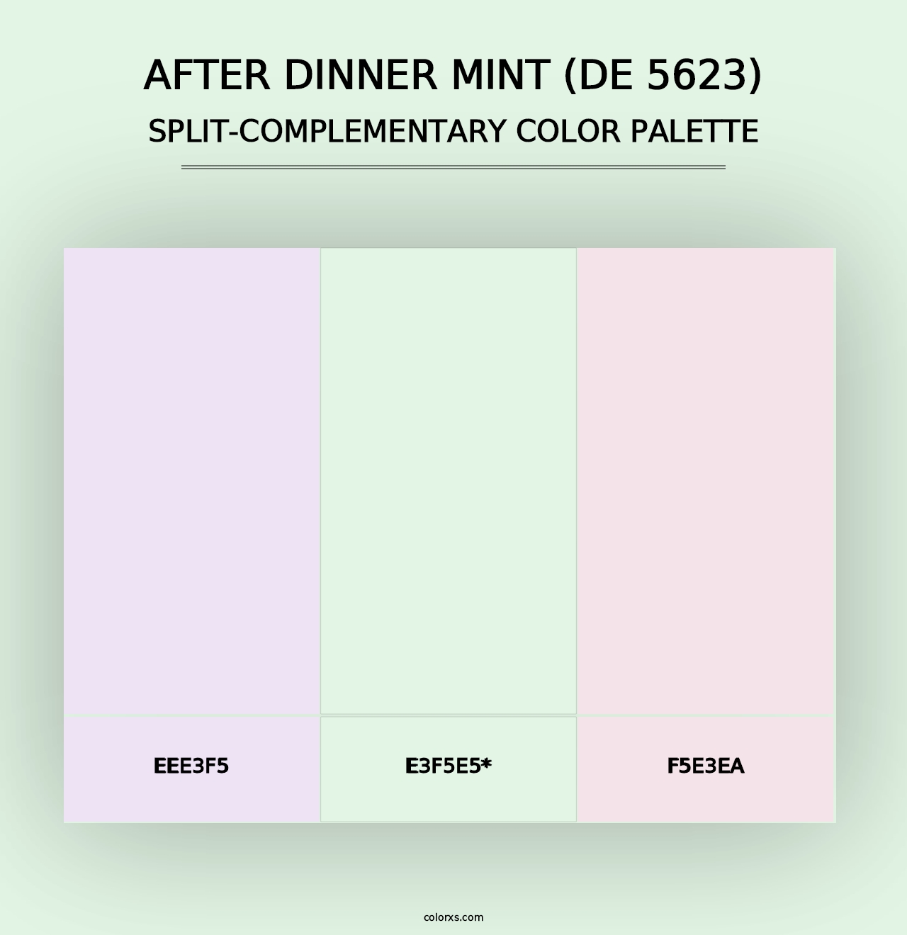 After Dinner Mint (DE 5623) - Split-Complementary Color Palette