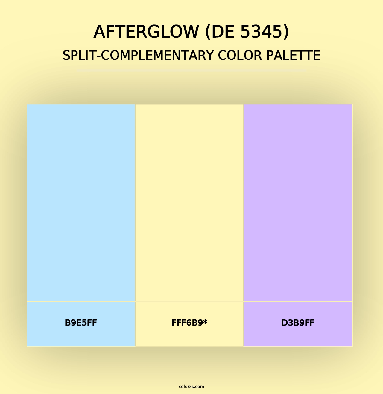 Afterglow (DE 5345) - Split-Complementary Color Palette