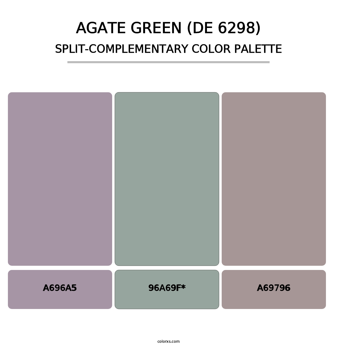 Agate Green (DE 6298) - Split-Complementary Color Palette