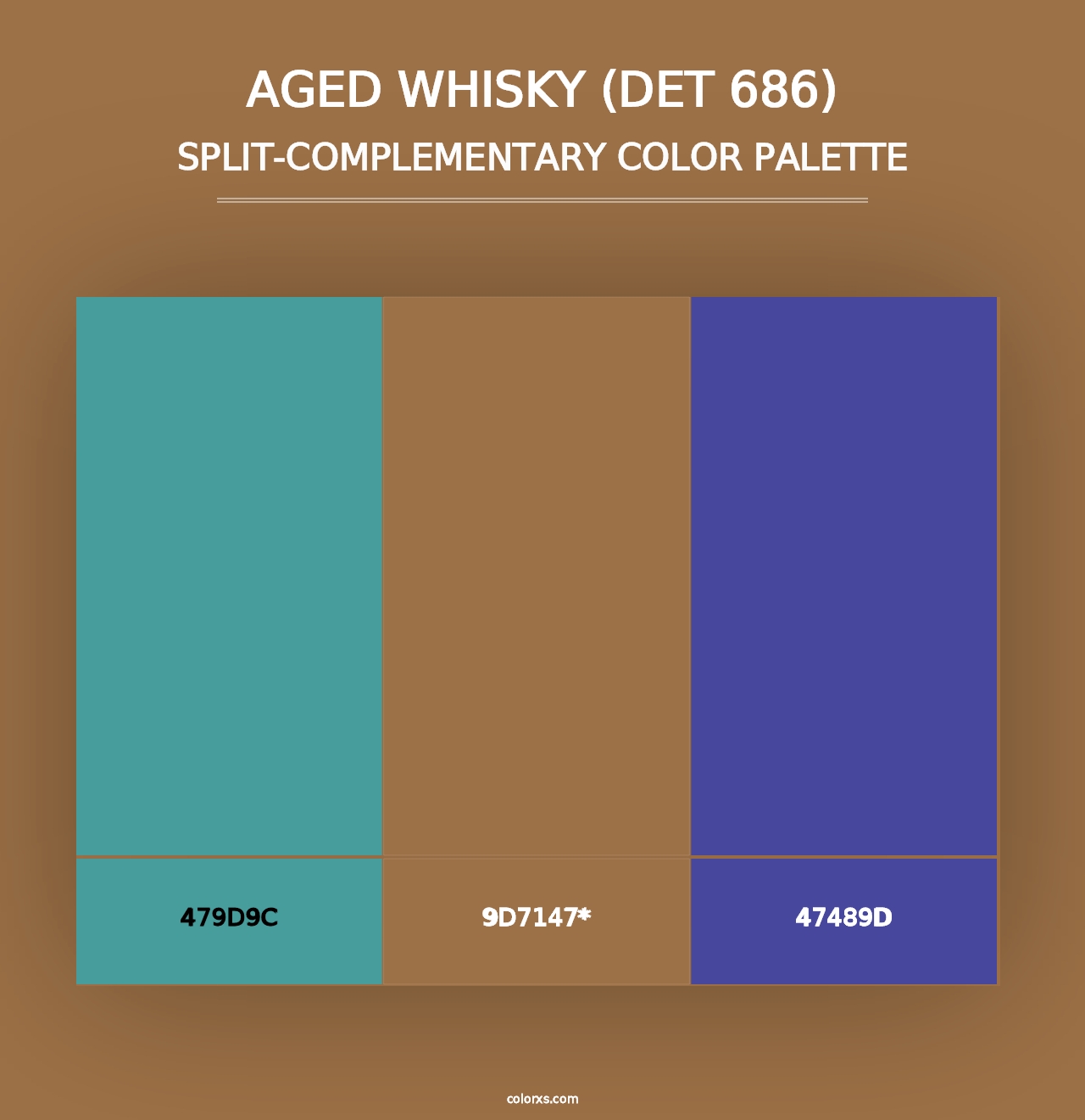 Aged Whisky (DET 686) - Split-Complementary Color Palette