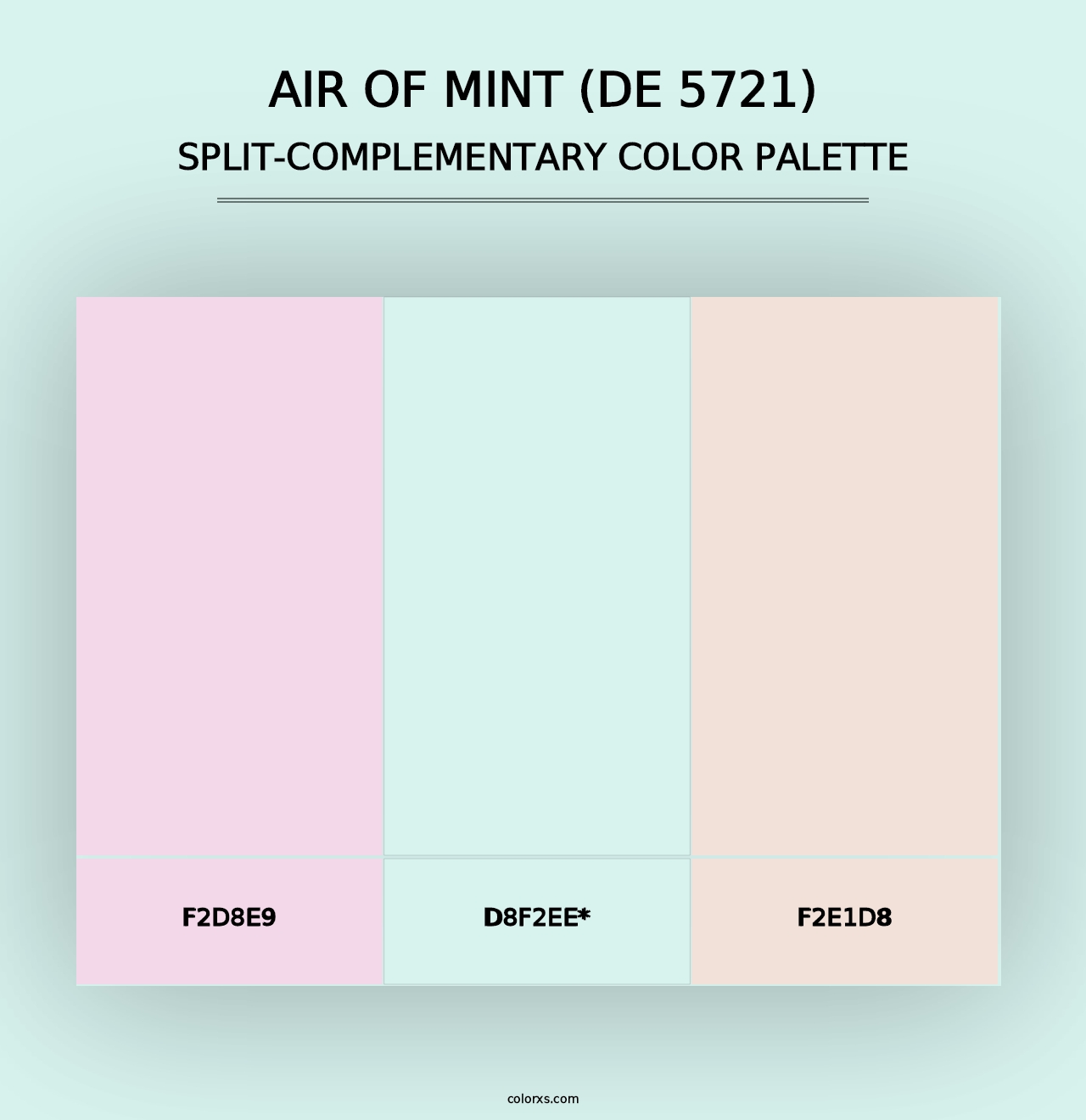 Air of Mint (DE 5721) - Split-Complementary Color Palette