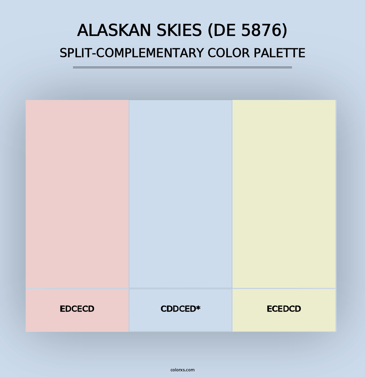 Alaskan Skies (DE 5876) - Split-Complementary Color Palette