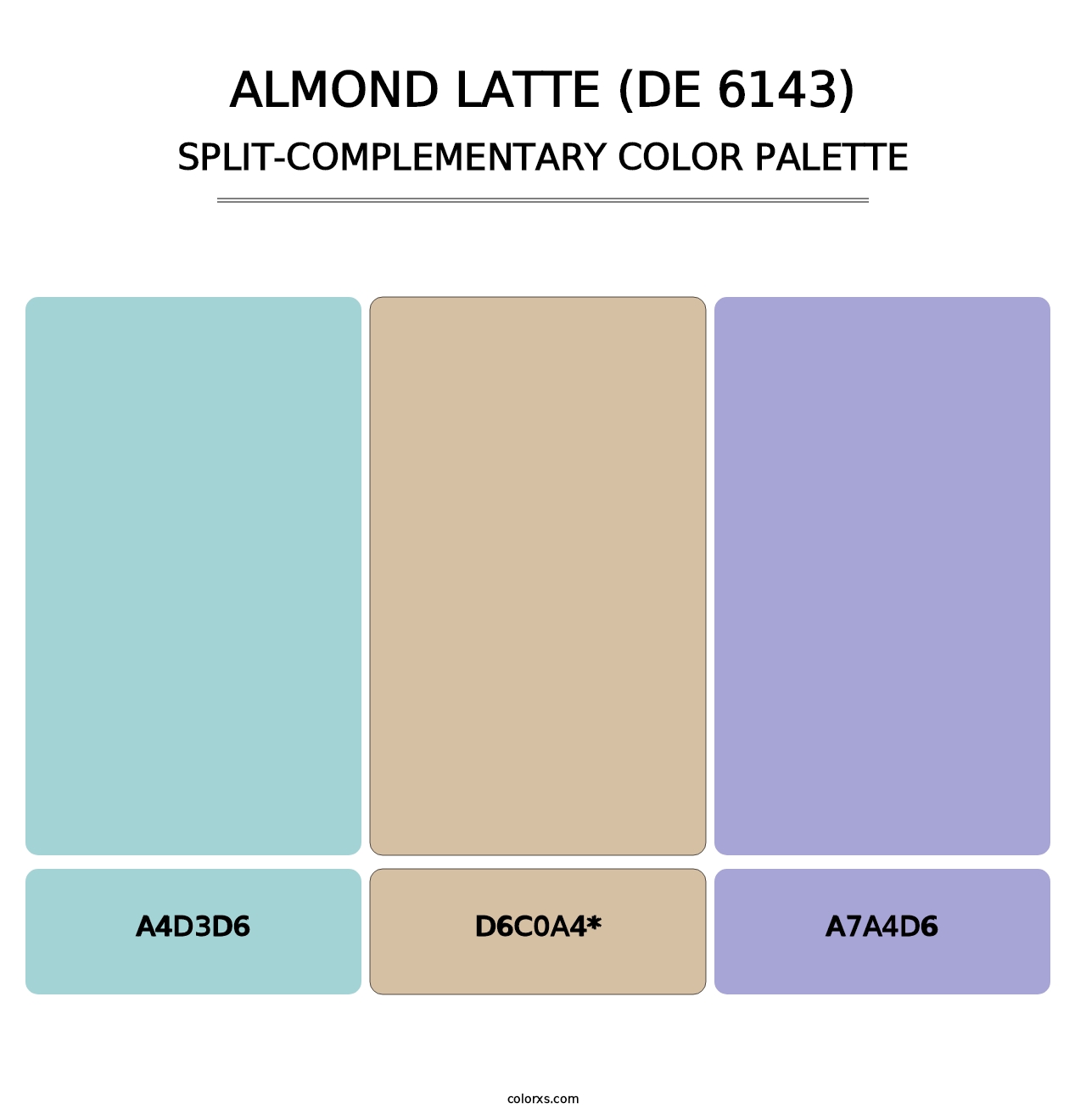 Almond Latte (DE 6143) - Split-Complementary Color Palette