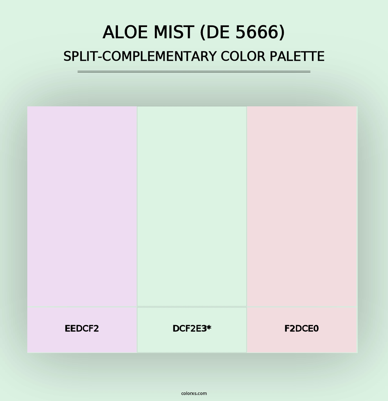 Aloe Mist (DE 5666) - Split-Complementary Color Palette