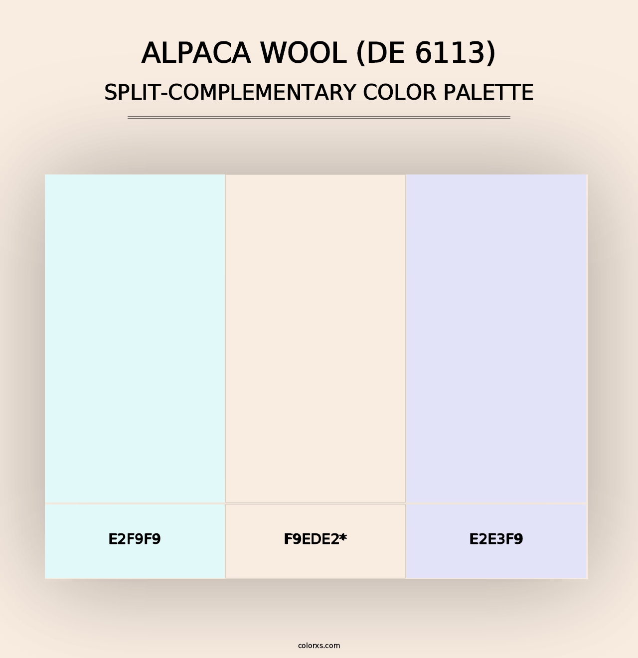 Alpaca Wool (DE 6113) - Split-Complementary Color Palette