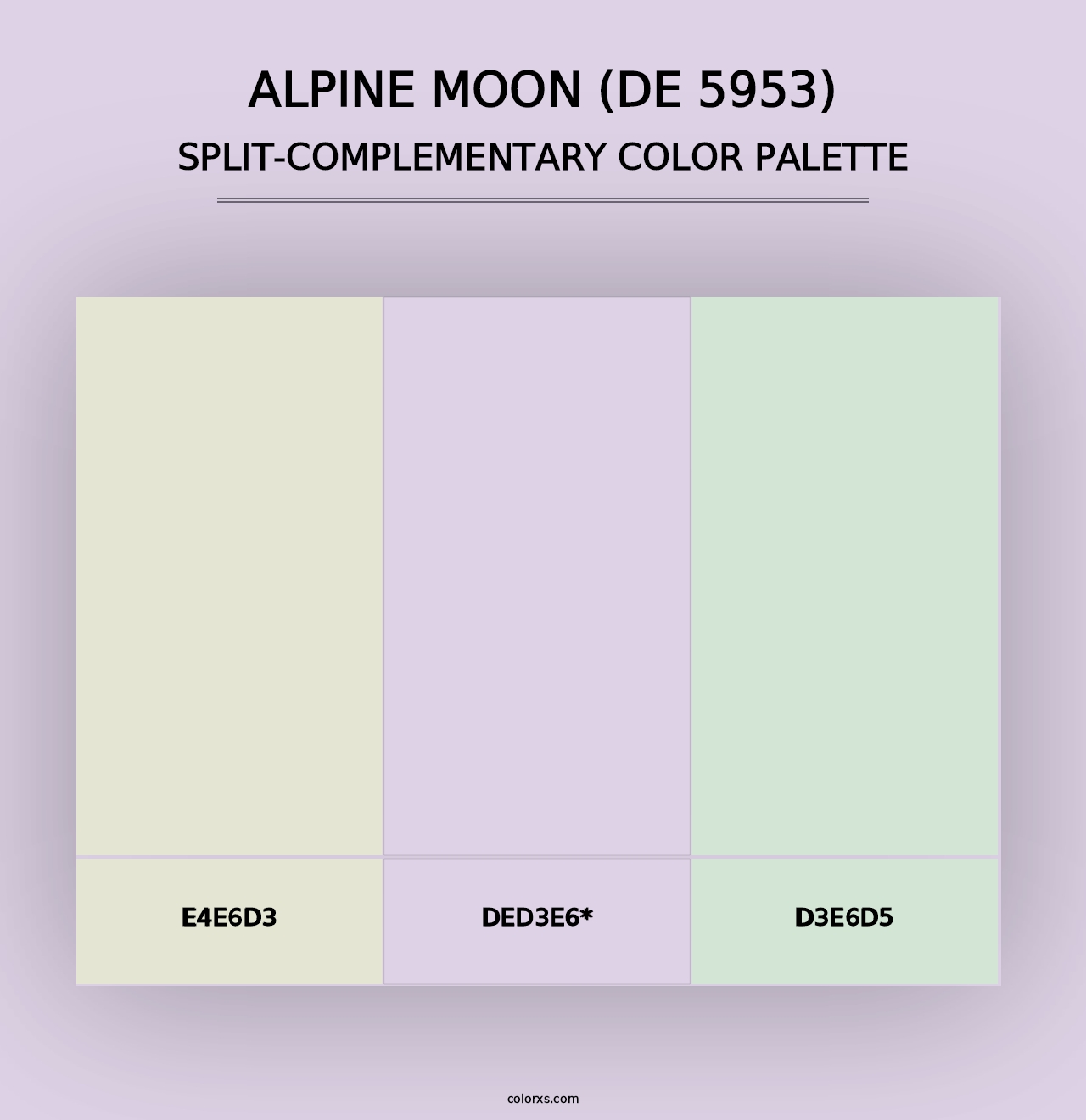 Alpine Moon (DE 5953) - Split-Complementary Color Palette