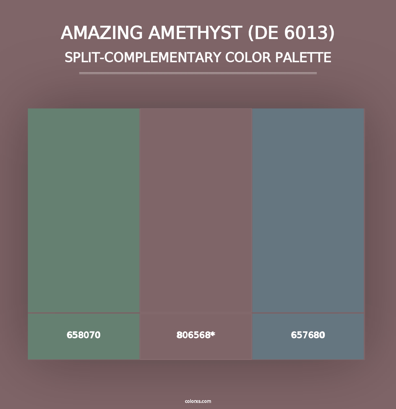 Amazing Amethyst (DE 6013) - Split-Complementary Color Palette