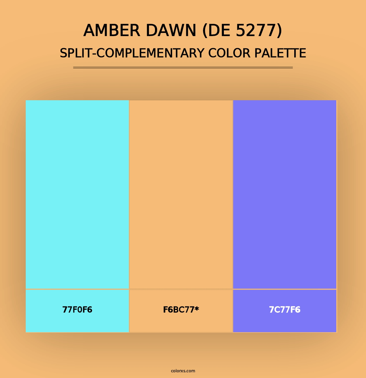 Amber Dawn (DE 5277) - Split-Complementary Color Palette