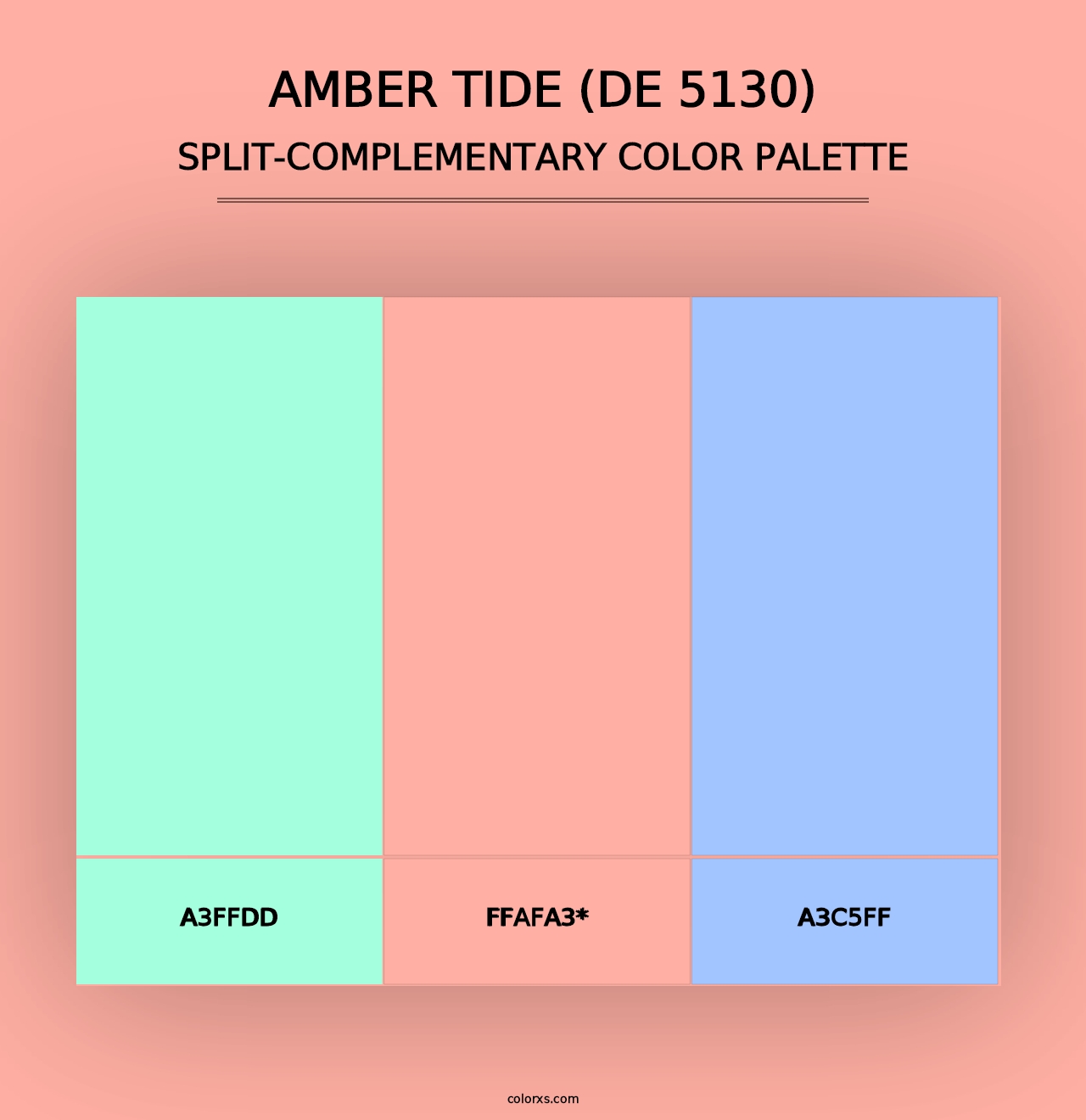 Amber Tide (DE 5130) - Split-Complementary Color Palette