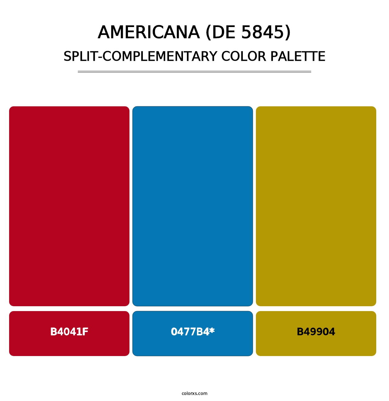 Americana (DE 5845) - Split-Complementary Color Palette