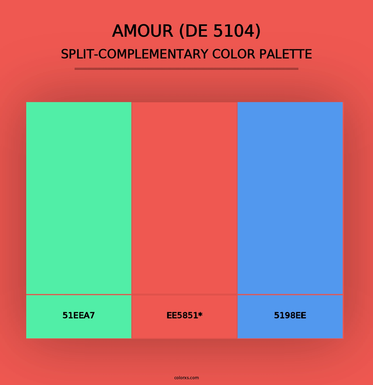 Amour (DE 5104) - Split-Complementary Color Palette