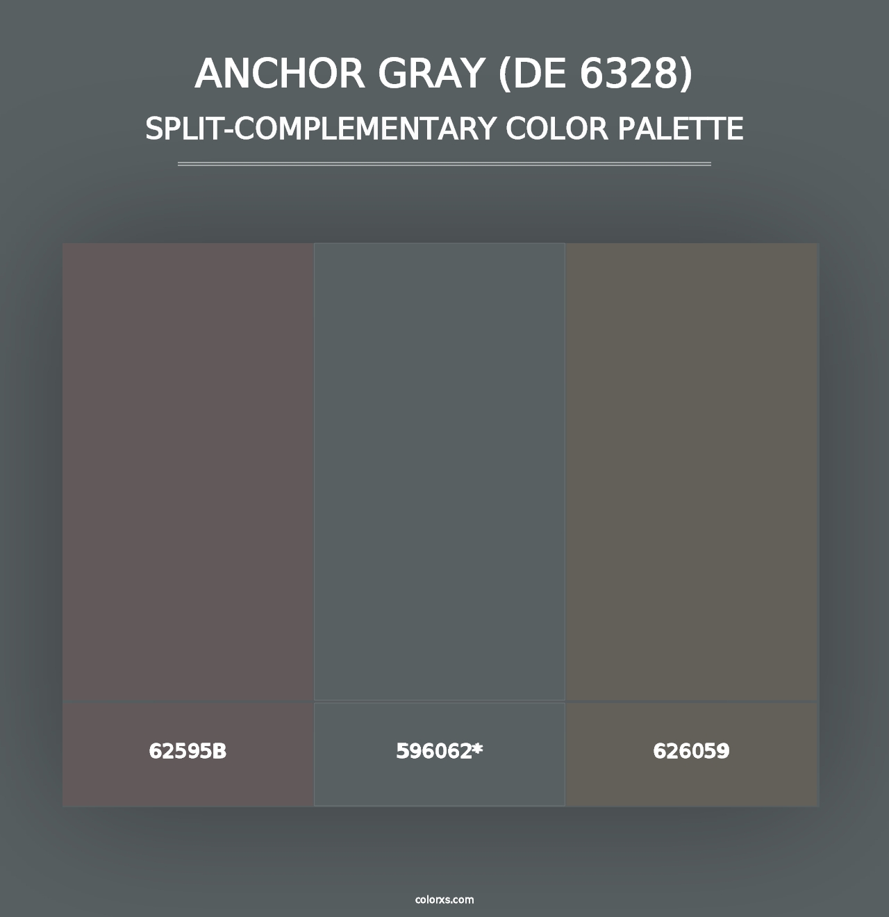 Anchor Gray (DE 6328) - Split-Complementary Color Palette