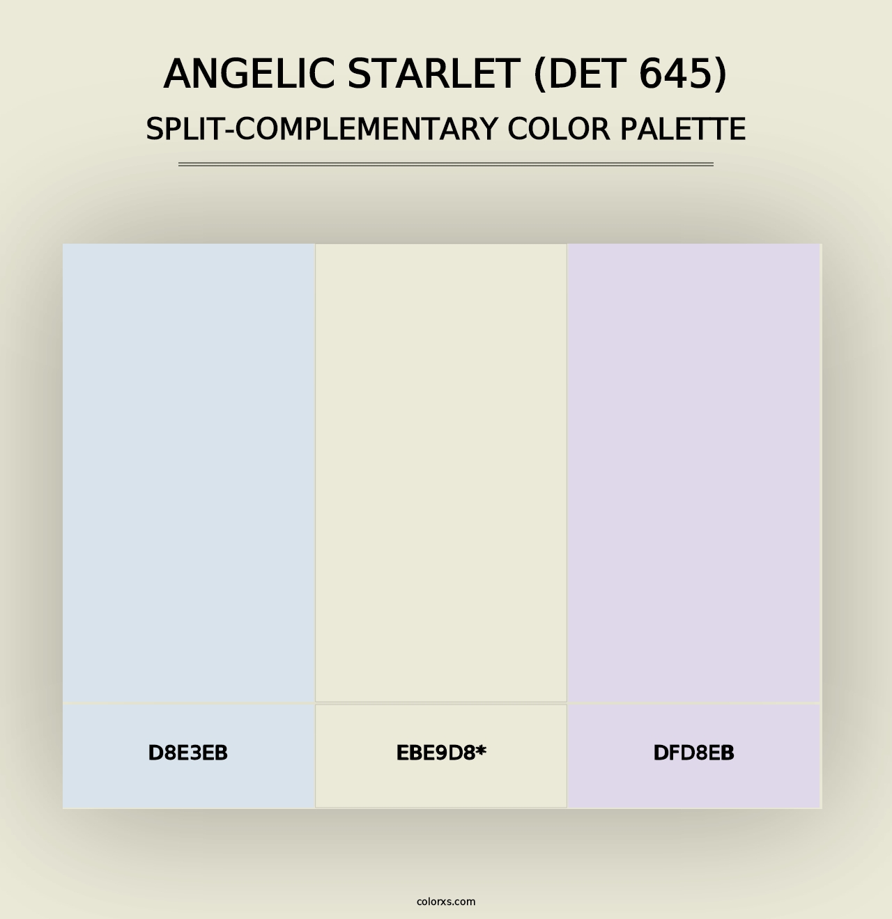 Angelic Starlet (DET 645) - Split-Complementary Color Palette