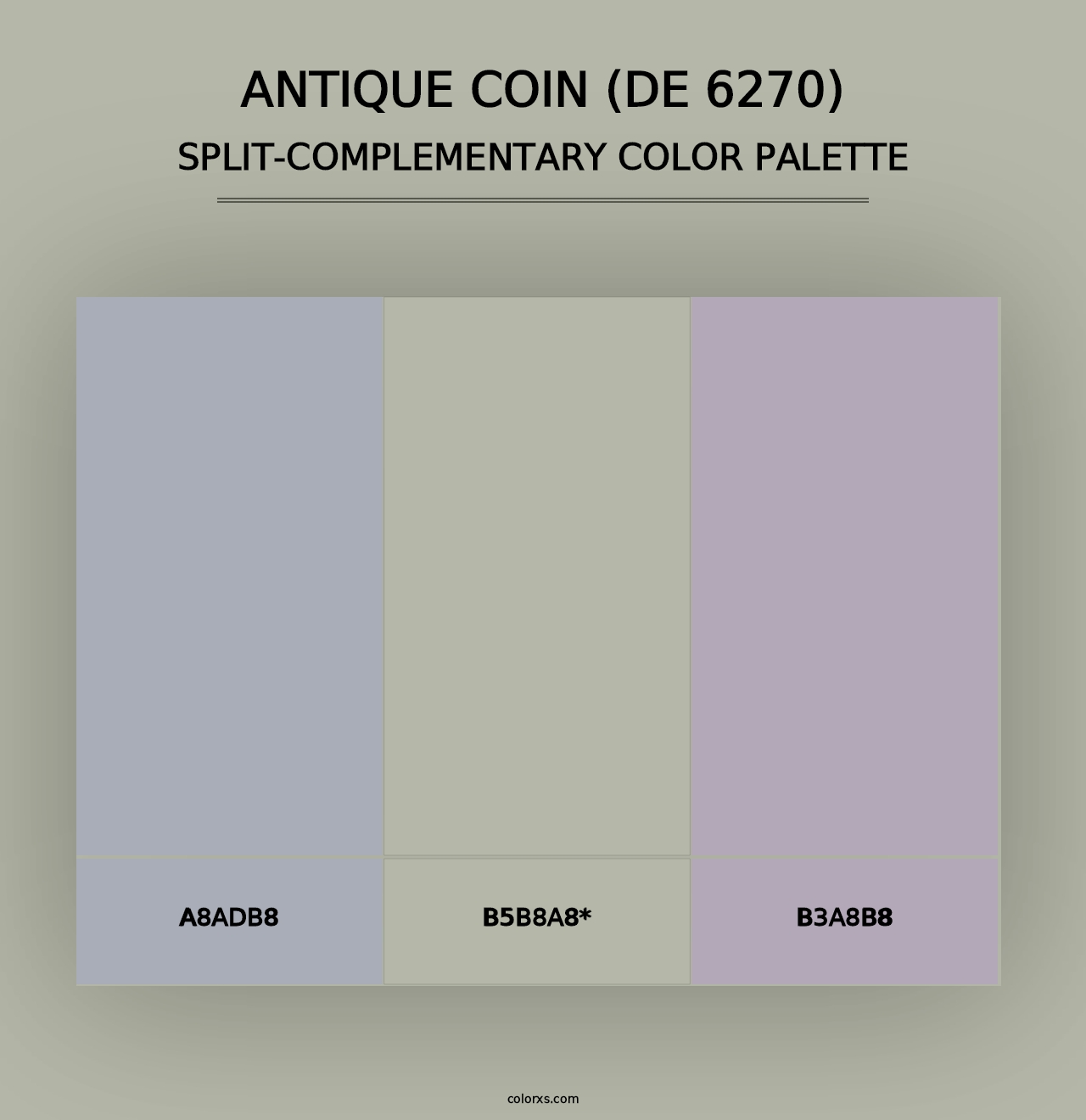 Antique Coin (DE 6270) - Split-Complementary Color Palette