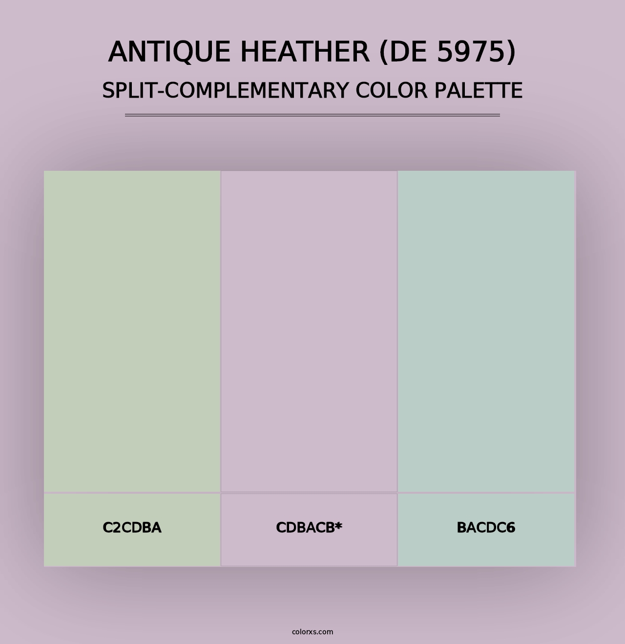 Antique Heather (DE 5975) - Split-Complementary Color Palette