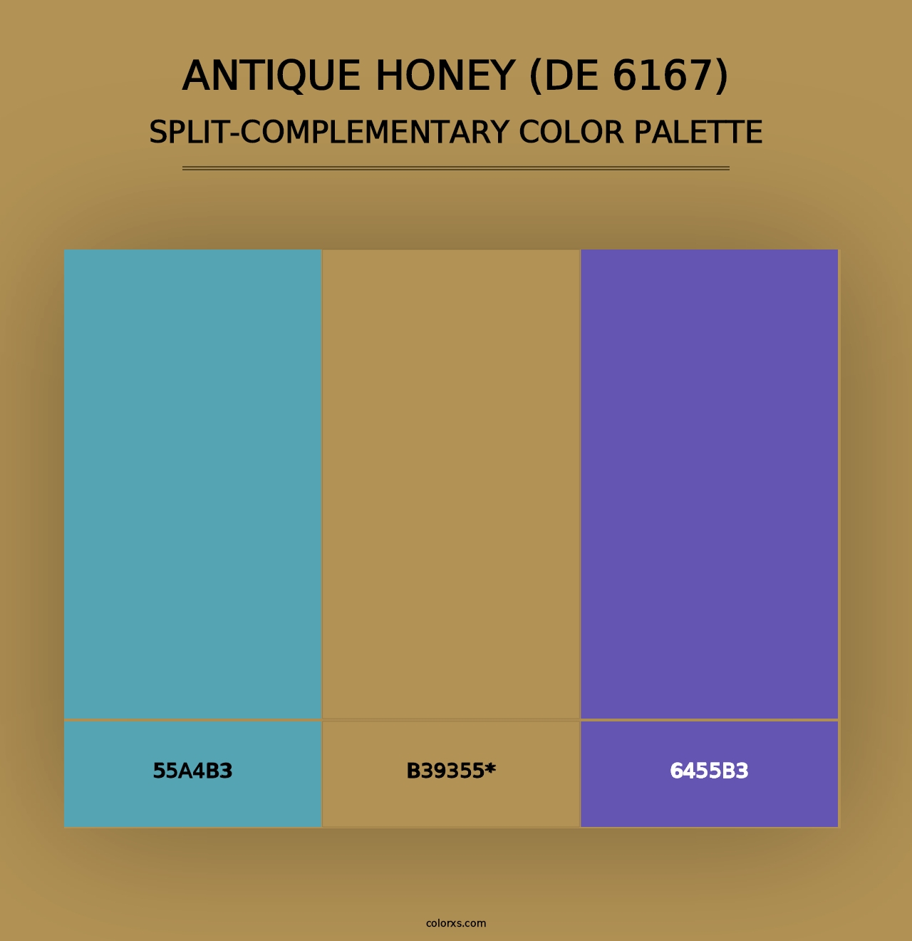 Antique Honey (DE 6167) - Split-Complementary Color Palette