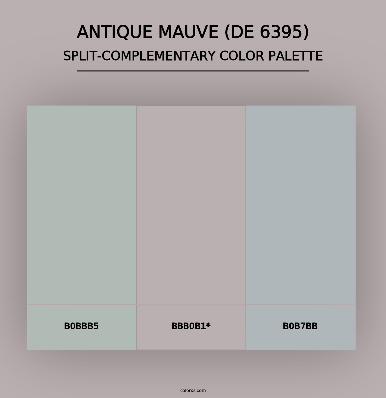 Antique Mauve (DE 6395) - Split-Complementary Color Palette