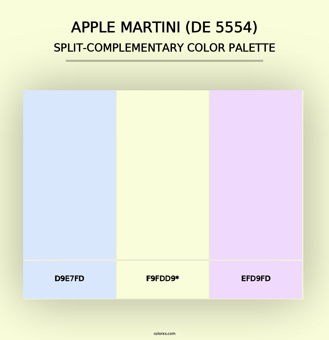 Apple Martini (DE 5554) - Split-Complementary Color Palette