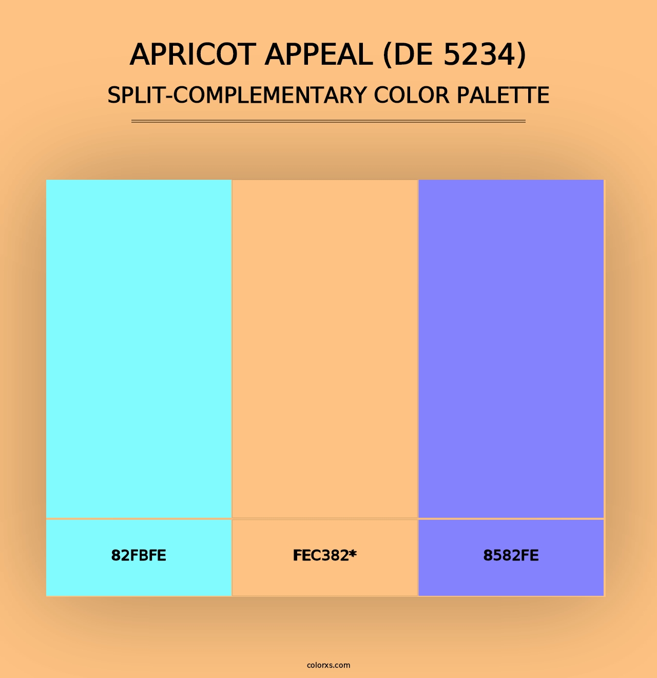 Apricot Appeal (DE 5234) - Split-Complementary Color Palette