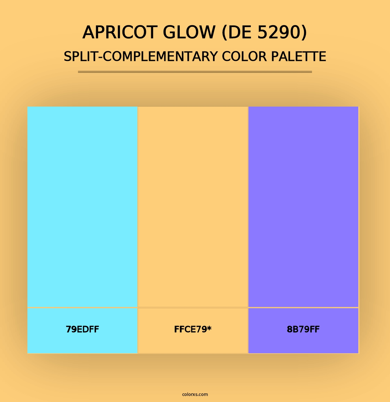 Apricot Glow (DE 5290) - Split-Complementary Color Palette