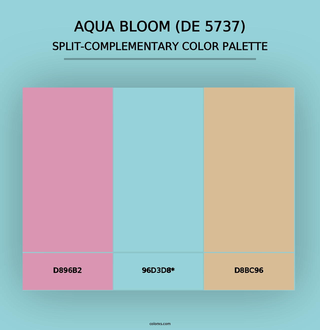 Aqua Bloom (DE 5737) - Split-Complementary Color Palette