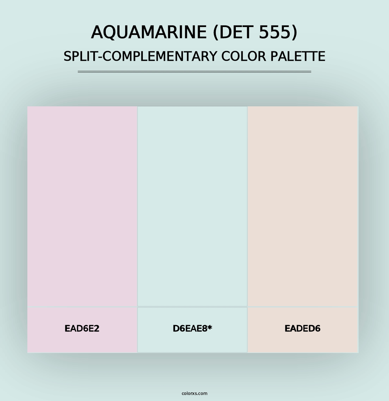 Aquamarine (DET 555) - Split-Complementary Color Palette