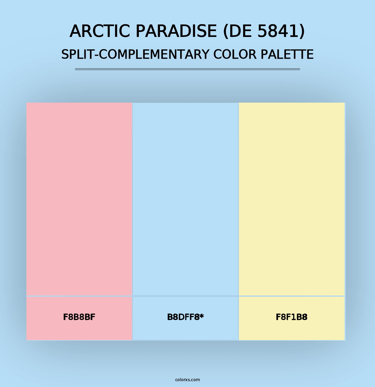 Arctic Paradise (DE 5841) - Split-Complementary Color Palette