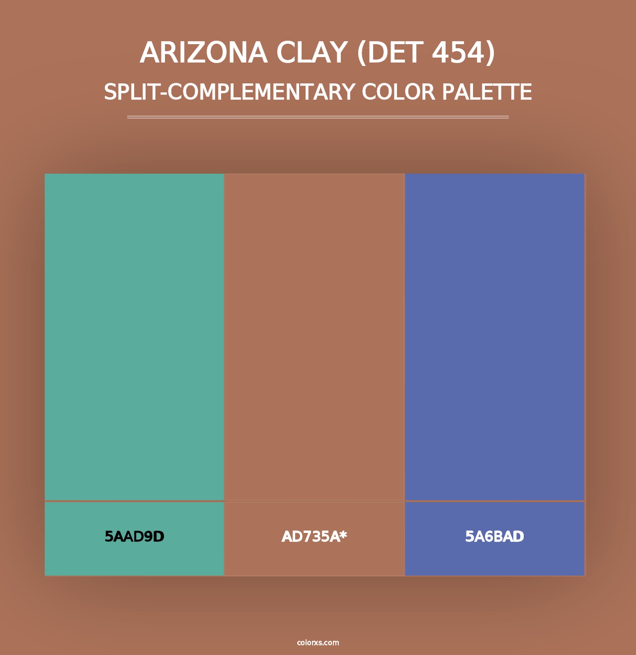 Arizona Clay (DET 454) - Split-Complementary Color Palette