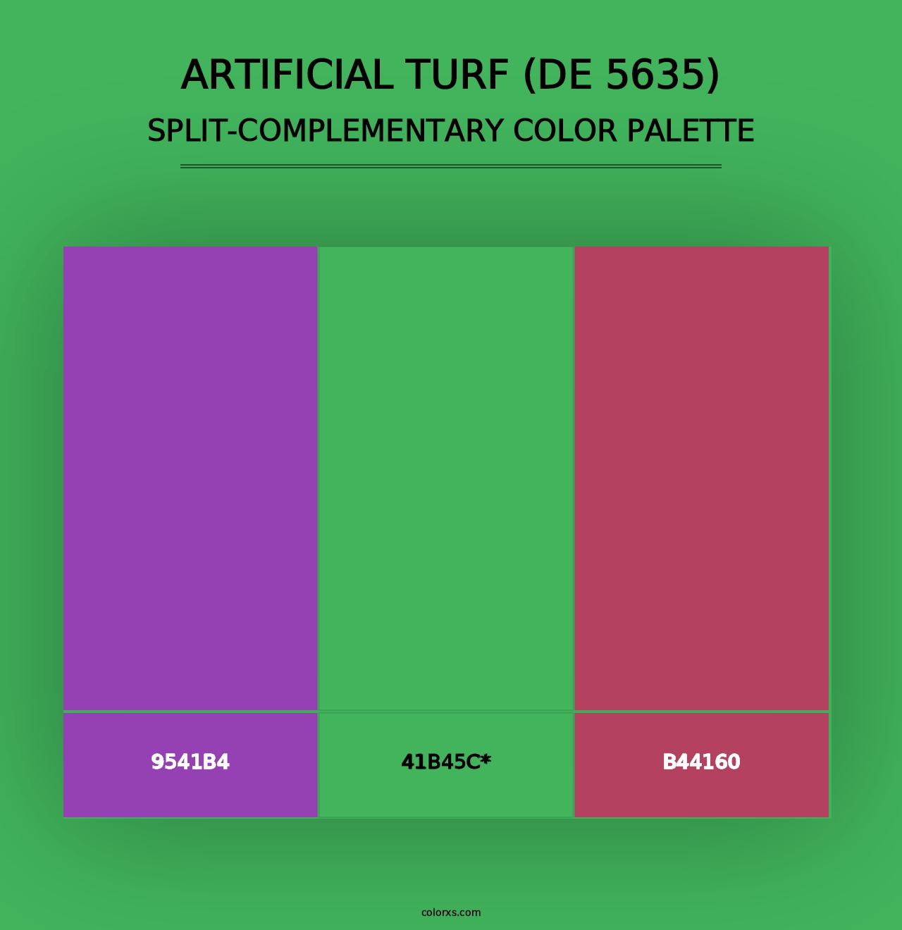 Artificial Turf (DE 5635) - Split-Complementary Color Palette