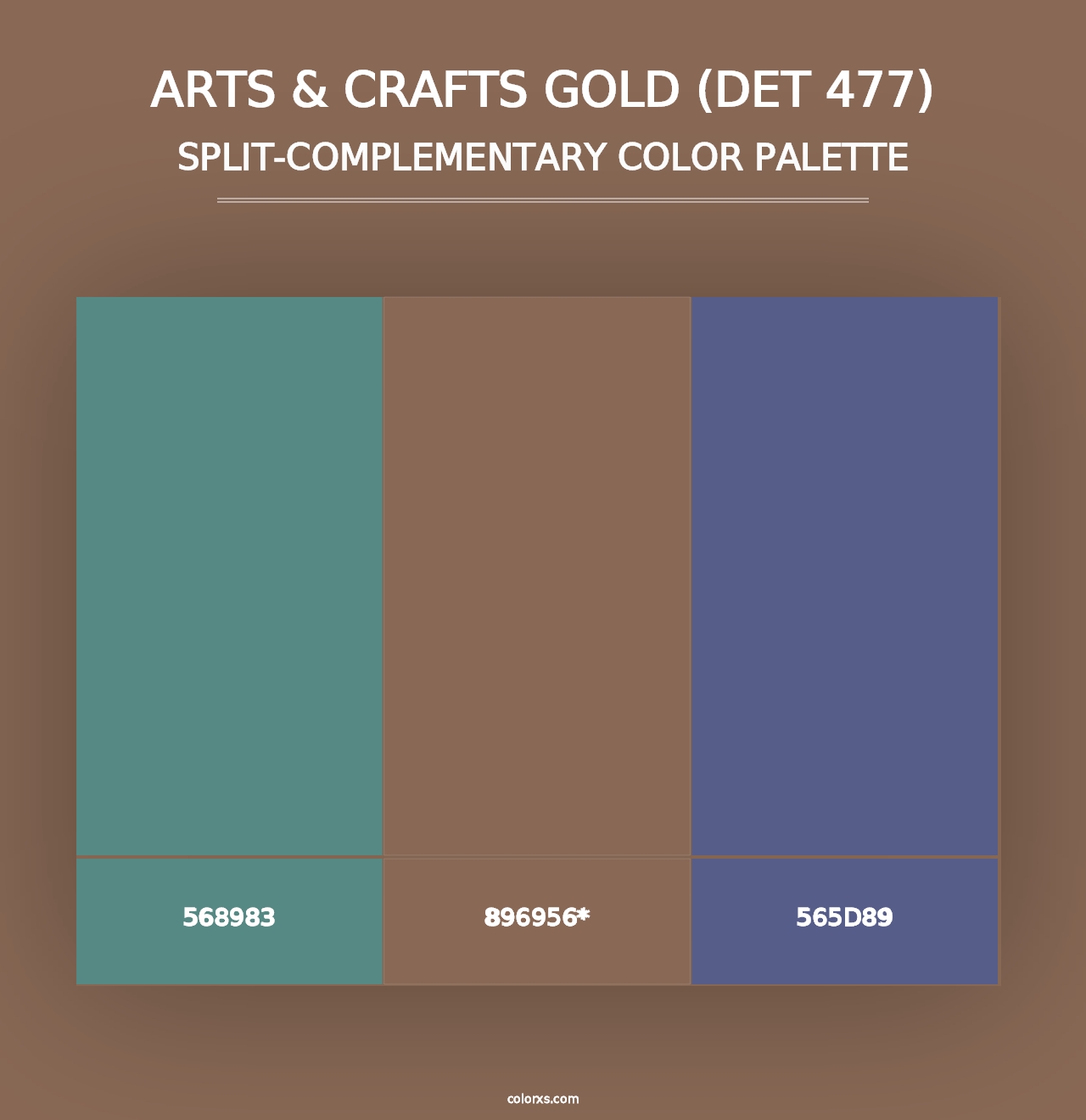 Arts & Crafts Gold (DET 477) - Split-Complementary Color Palette