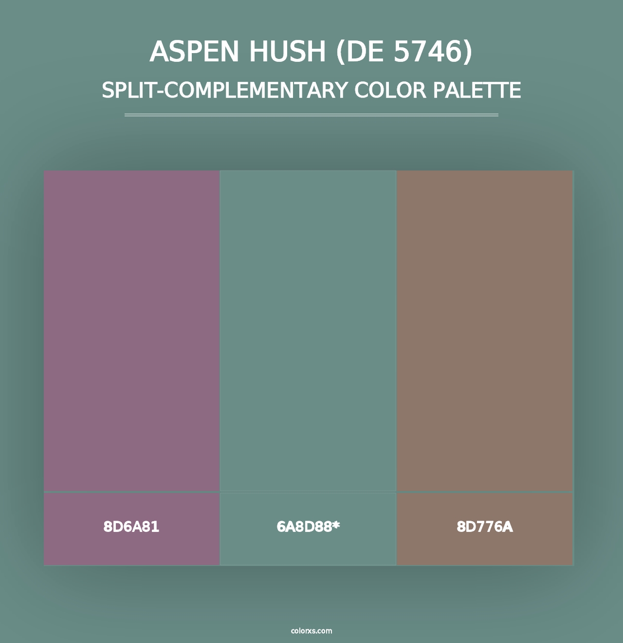 Aspen Hush (DE 5746) - Split-Complementary Color Palette