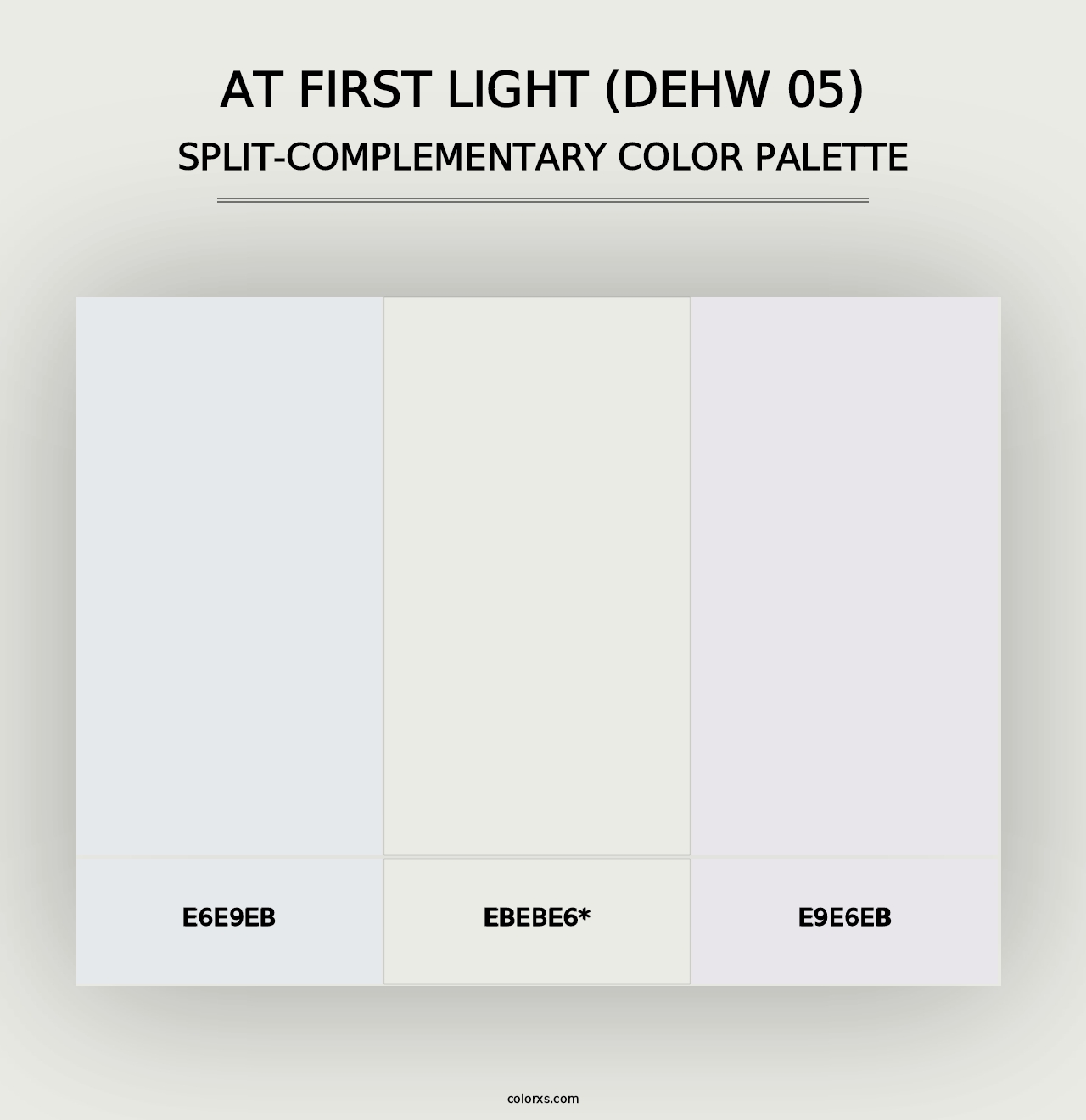 At First Light (DEHW 05) - Split-Complementary Color Palette