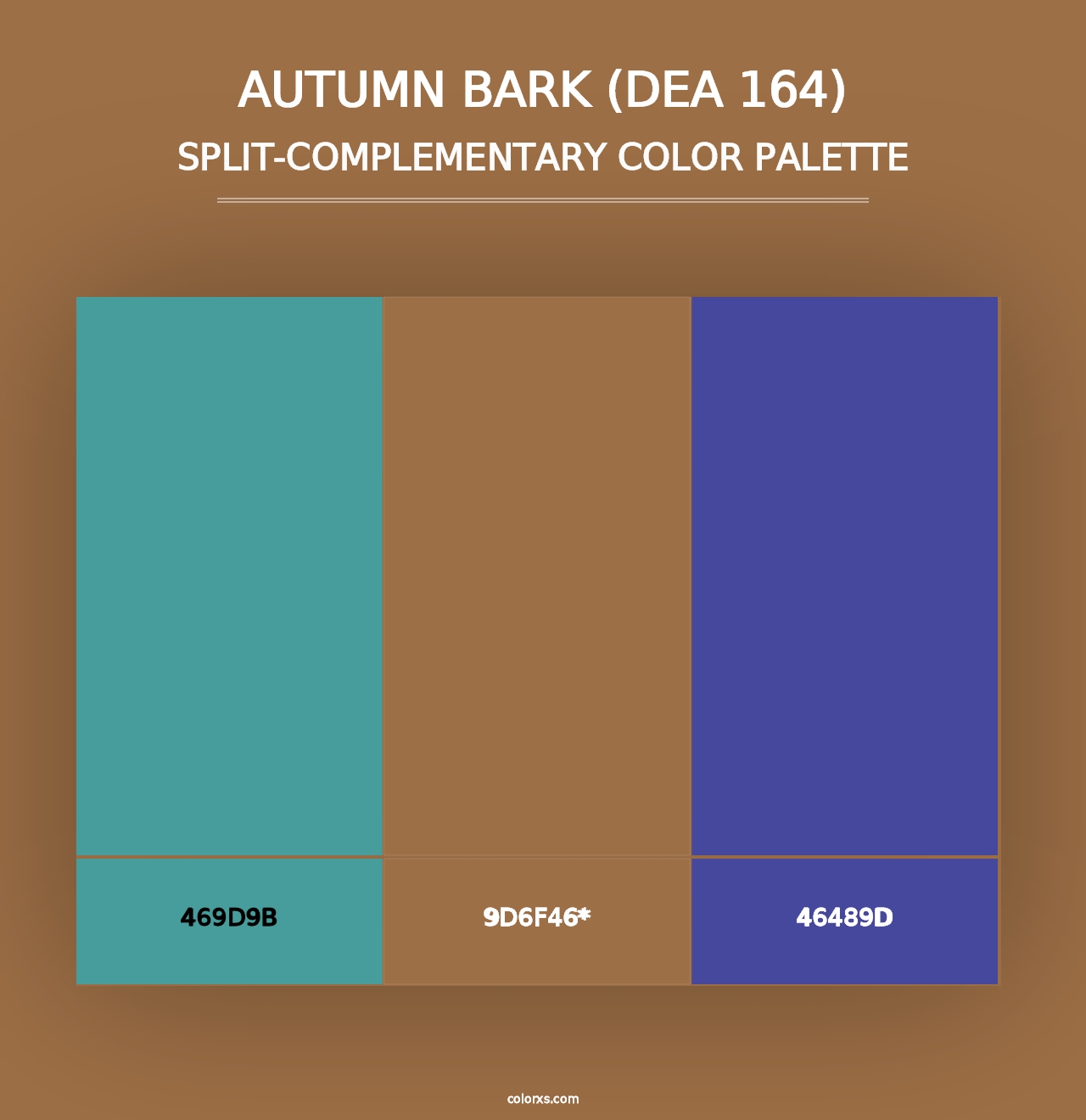 Autumn Bark (DEA 164) - Split-Complementary Color Palette