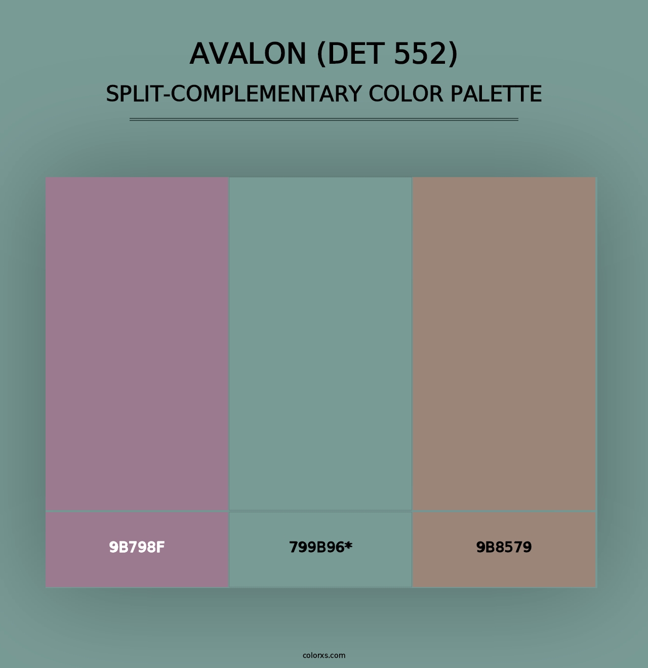 Avalon (DET 552) - Split-Complementary Color Palette