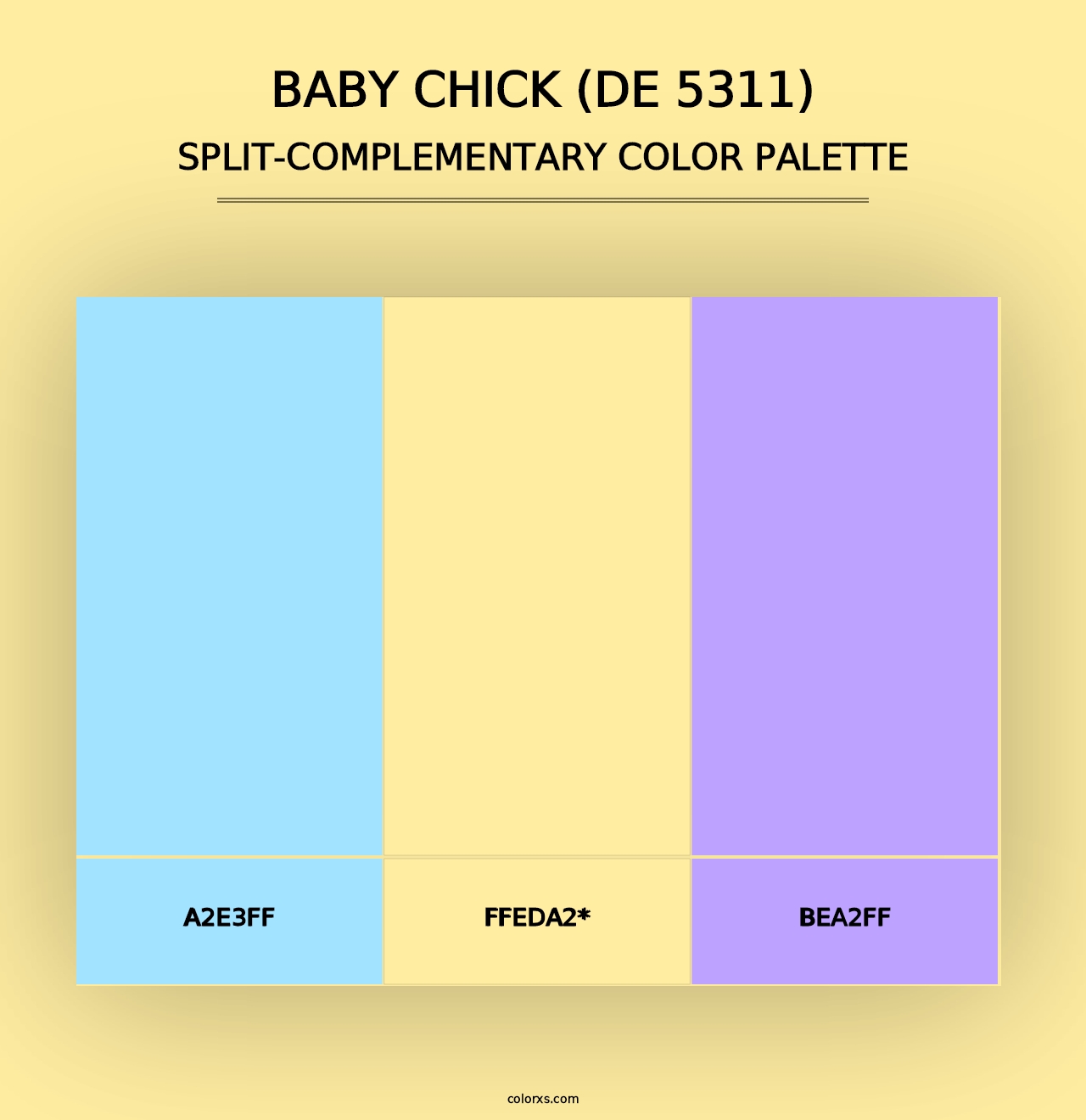 Baby Chick (DE 5311) - Split-Complementary Color Palette