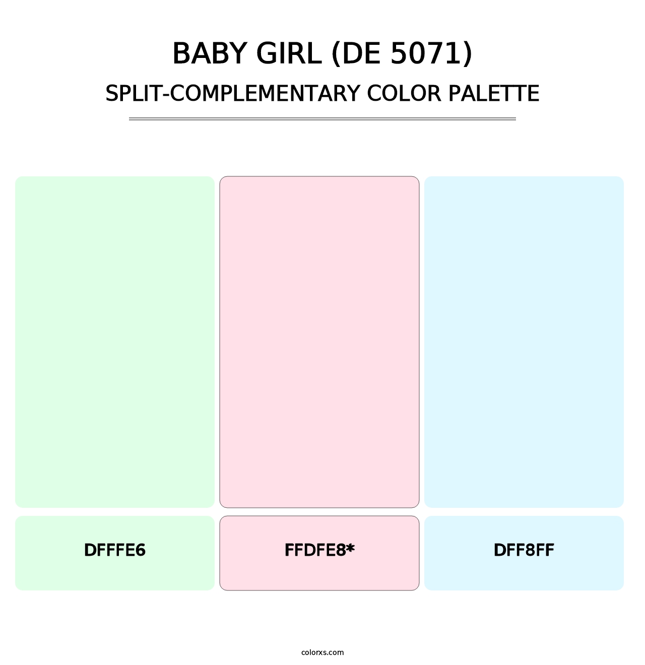 Baby Girl (DE 5071) - Split-Complementary Color Palette