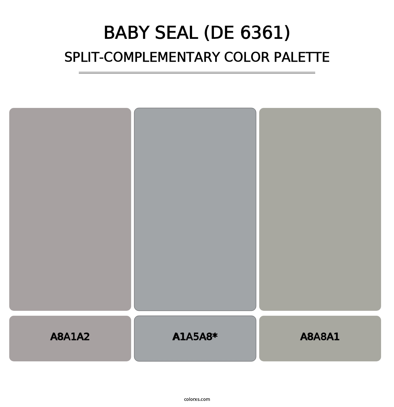 Baby Seal (DE 6361) - Split-Complementary Color Palette